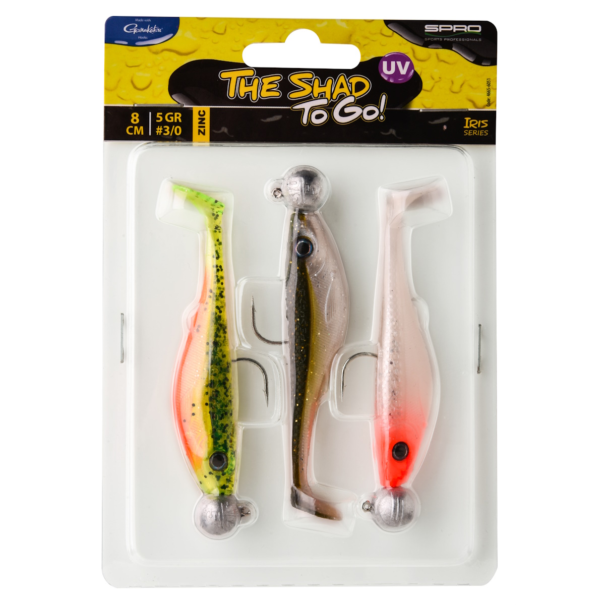 SPRO Pop Eye To Go Shad Set: 3 Köder 10 cm UV Mojoto