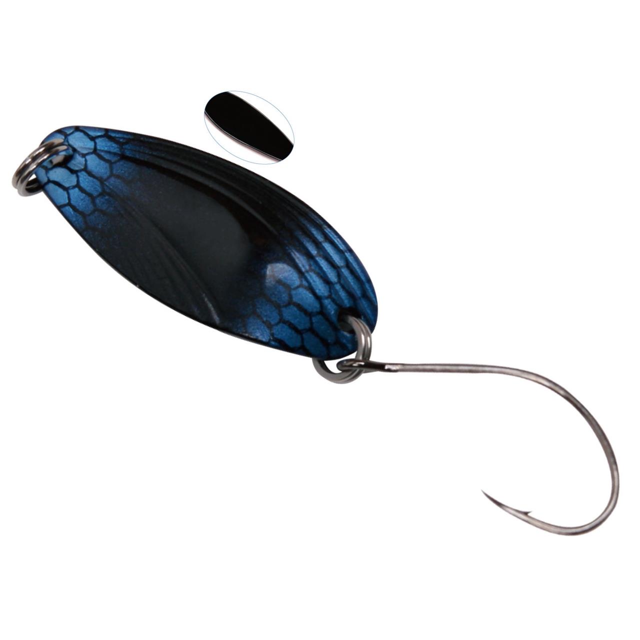 Trout Spoon No.V Einzelhaken 2,8 cm 2,5g  schwarz-blau/schwarz
