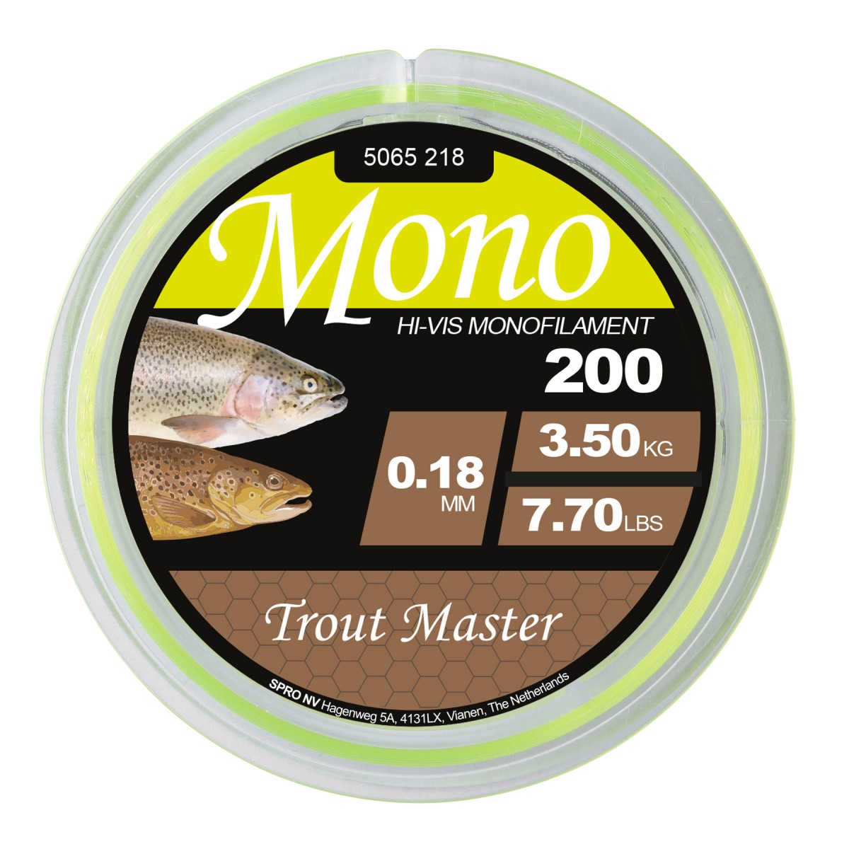 Trout Master Hi-Vis  Mono Chartreuse 200 m 0,22mm / 4,98Kg