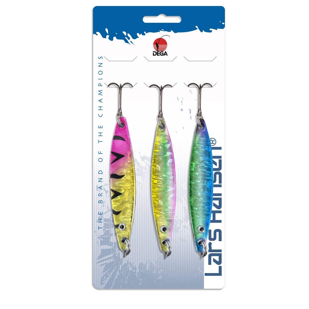 Seatrout Blinker-Set, 3x18 g, 7,5 cm, VMC-Haken, DEGA