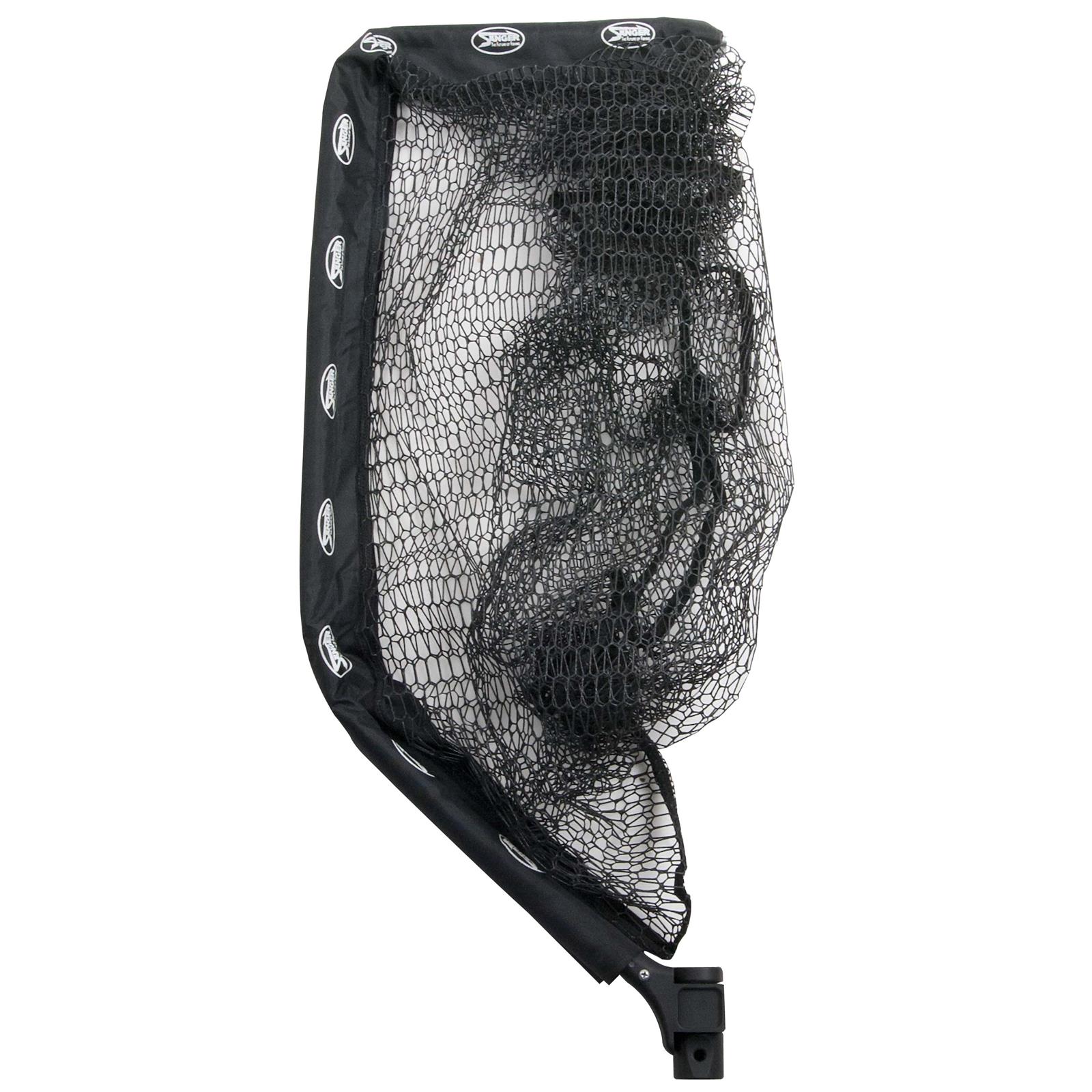 Sänger Raubfischkescher 2-teilig, Länge 2,90 m, Netz 70x60 cm, Tiefe 50 cm, Maschenweite 10 mm, mit Rubbercoating und faltbarem Kopf, robustes Achtkantprofilrohr