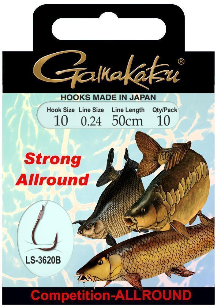 Gamakatsu Allround Strong Haken 50cm, 10 Stk, 0,26mm