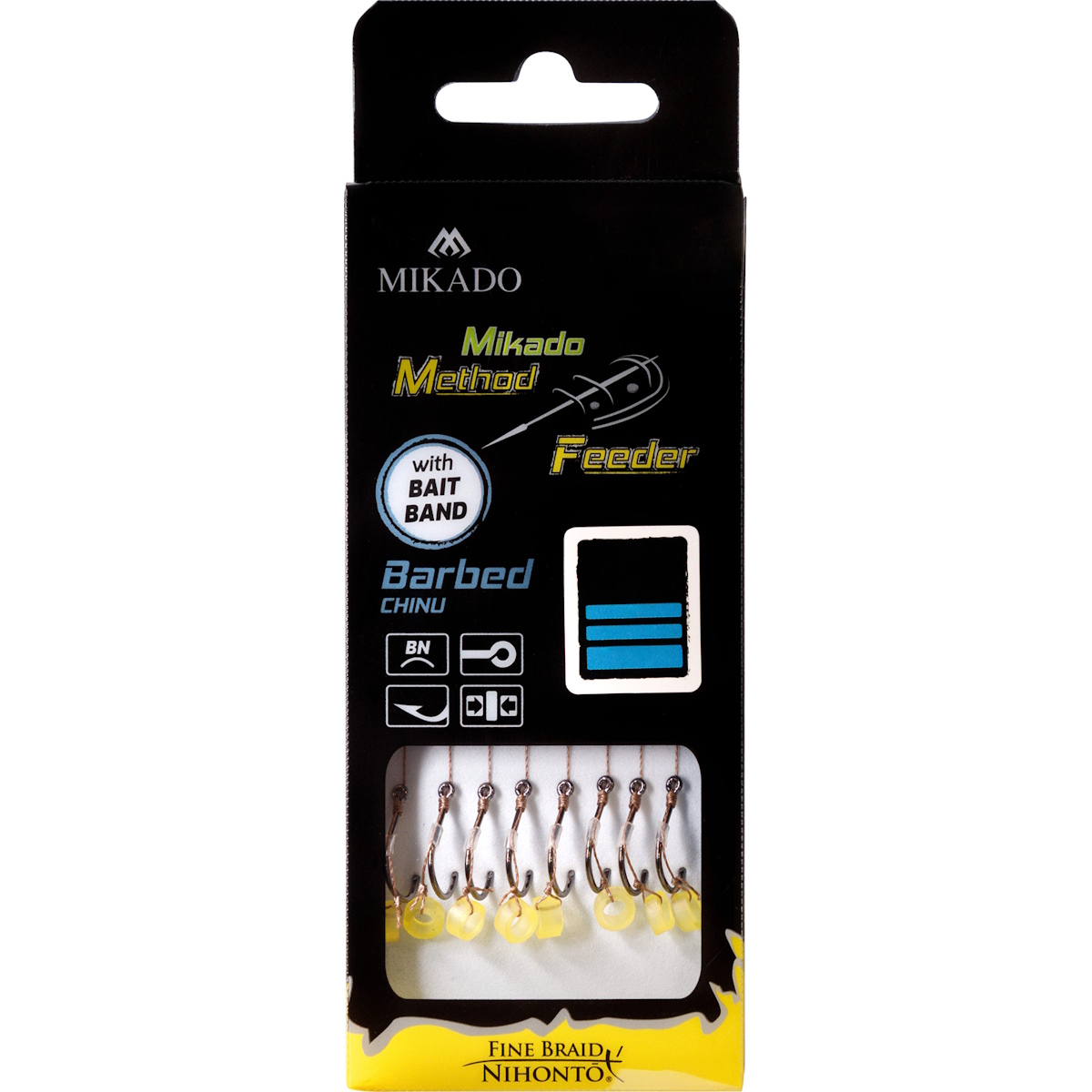 MIKADO Method Feeder Bait Band Braid Rig 10cm 8/ 0,14mm