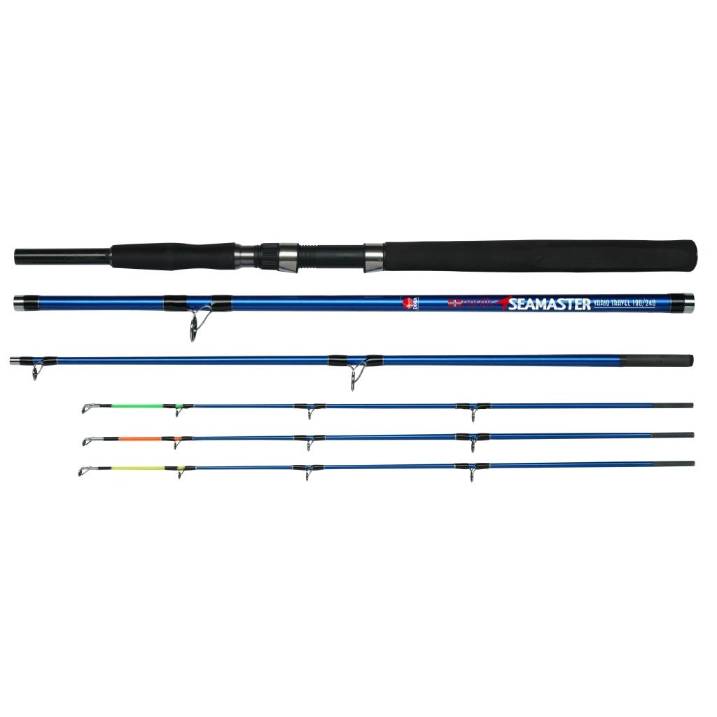 Bootsrute DEGA Nordic Seamaster Vario Travel 2,40 m, Traglänge 69 cm, 3+3 Teile, Wurfgewicht bis 180 g, Carbon-Blank – ideal für Norwegen, Island und Großräuber