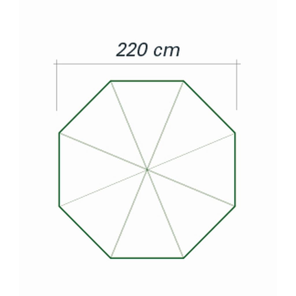 JENZI BrollySchirm m. Boden 3m Nylon