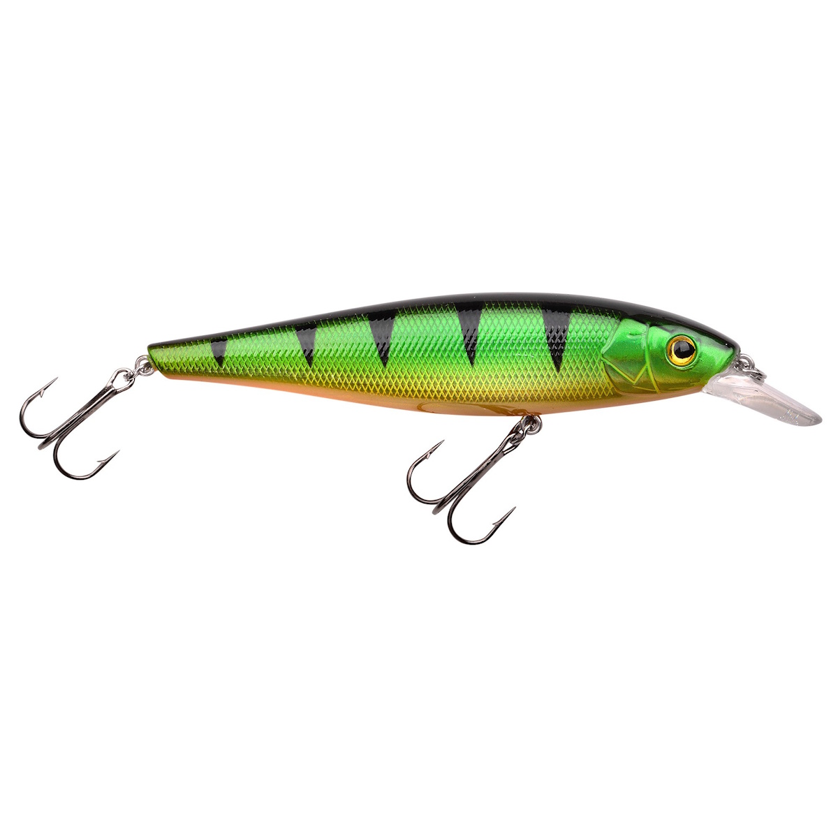 Wobbler Power Catcher Minnow 100 Gloss Perch UV – grün-gelb