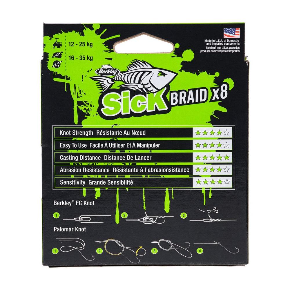 BERKLEY Stick Braid x 8 Moos Green 300m 0.19 mm / 18,0 kg