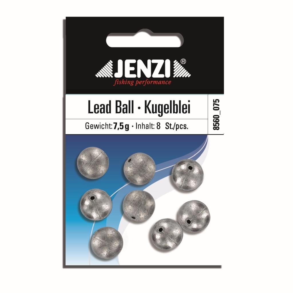 Bleikugeln mit Loch, 7,5 g, 8 Stück – JENZI