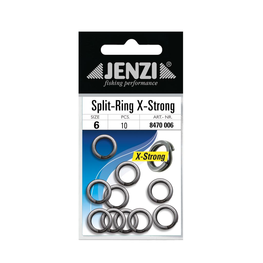 JENZI Split-Ring X-Strong 9 mm vernickelt, 10 Stk