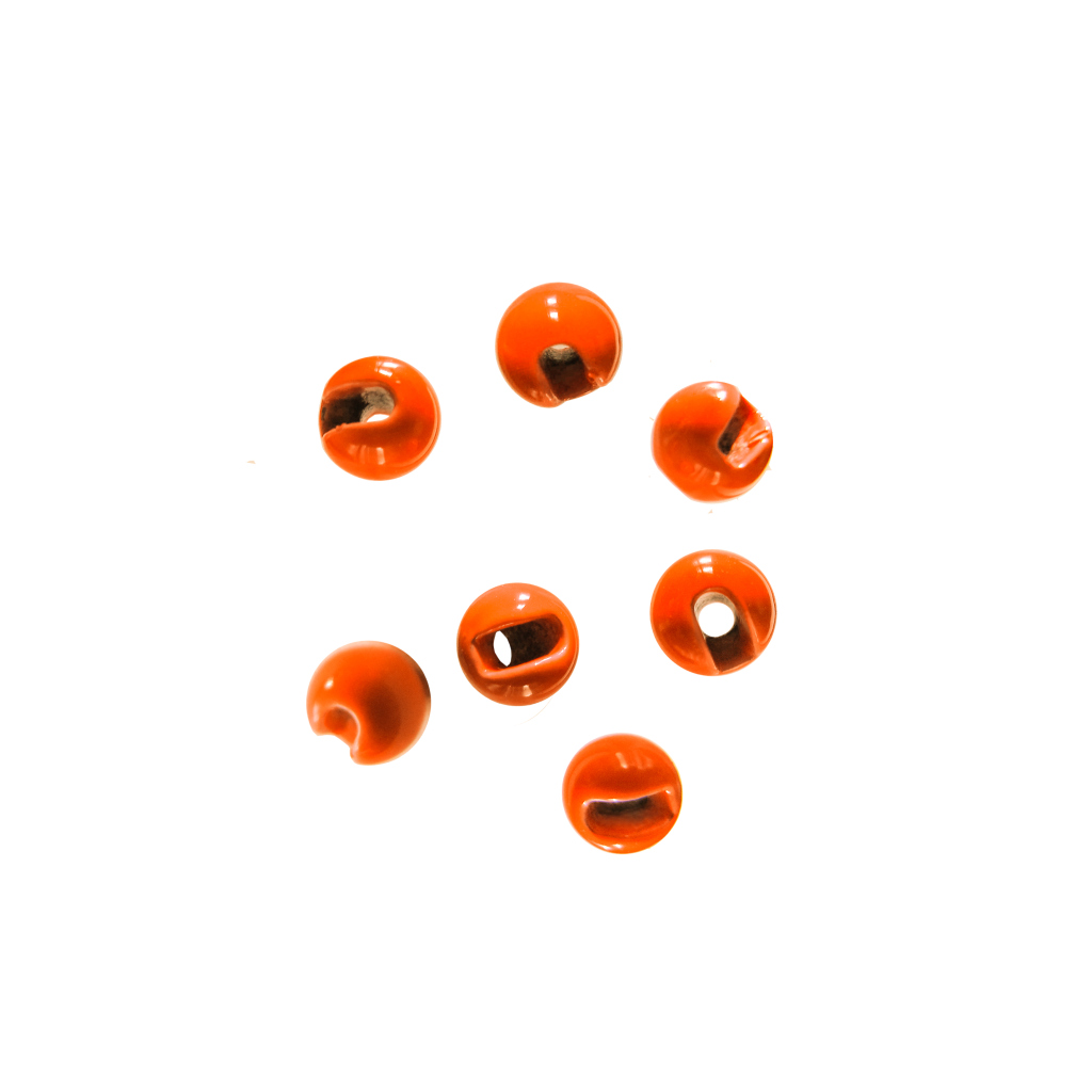 Tungsten Perlen für UL-Fischen geschlitzt orange 4,0 mm / 6 St.