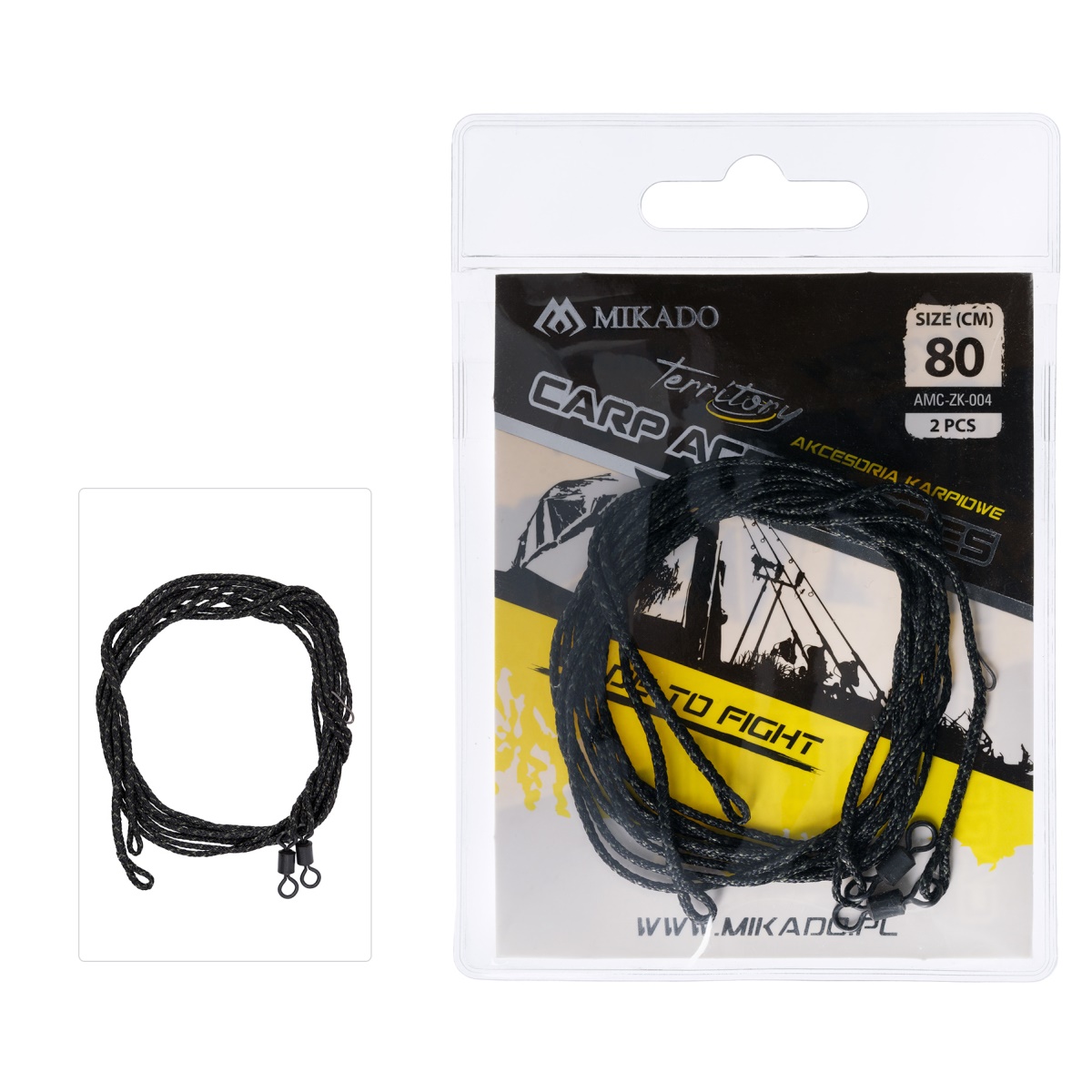 MIKADO Leader - Karpfen Set - Leadcore 80cm mit Wirbel