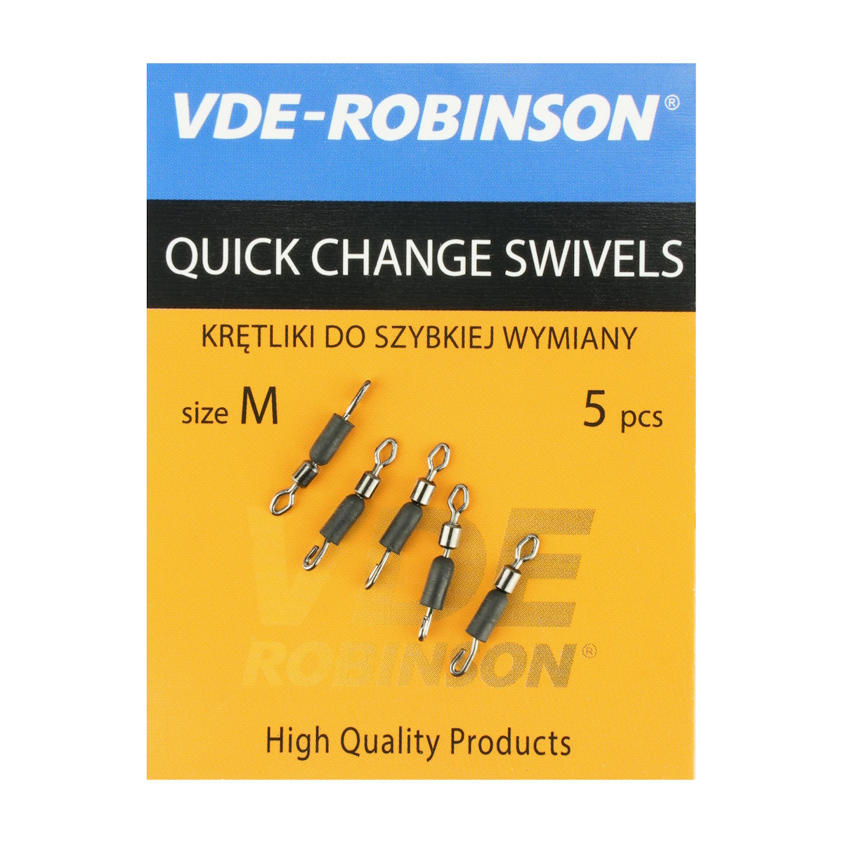 ROBINSON Quick Change Swivel Gr. L, 5 Stück, schwarz matt