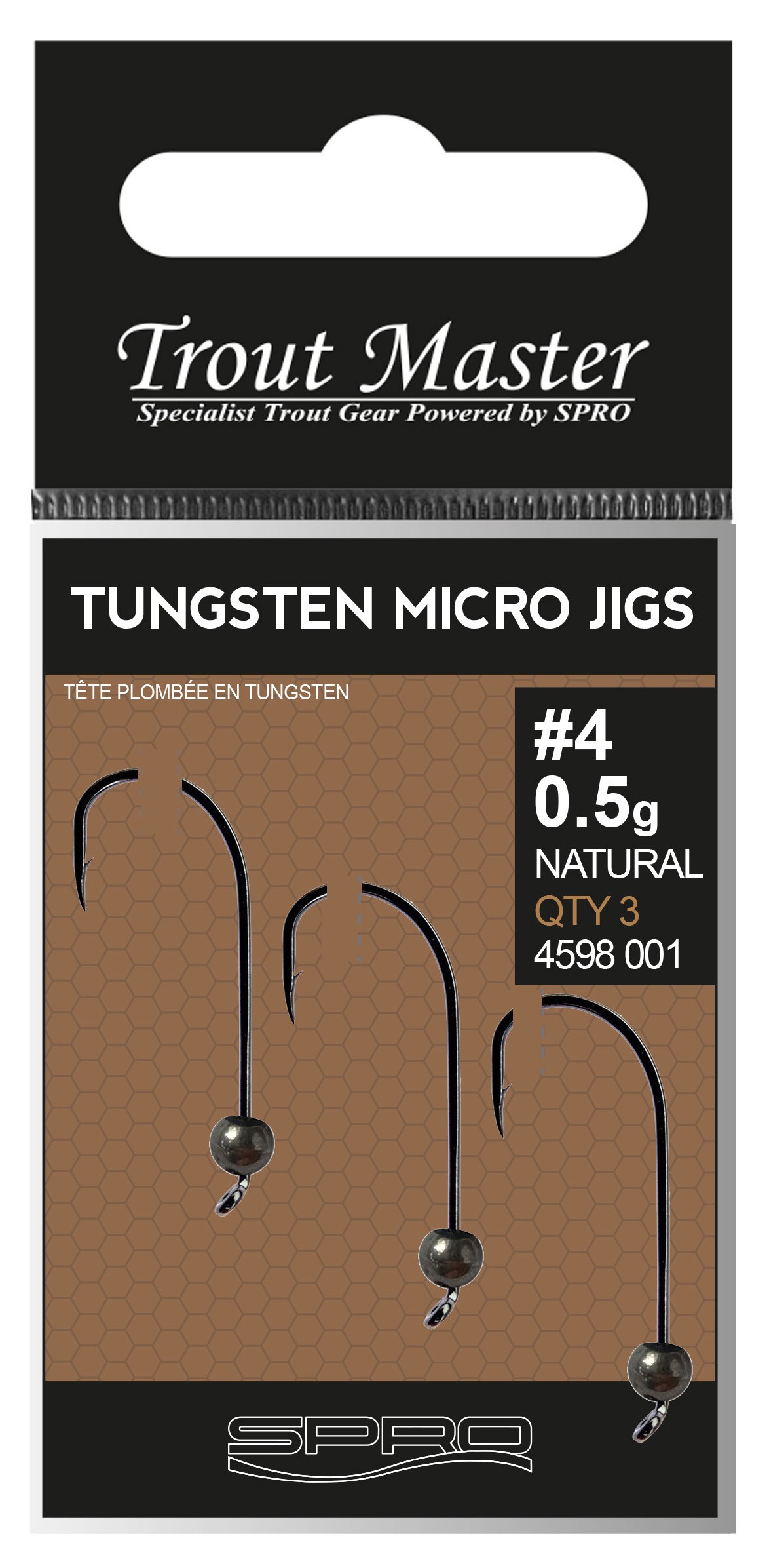 Trout Master Tungsten Micro Jig Haken 0,5g Gr. 4