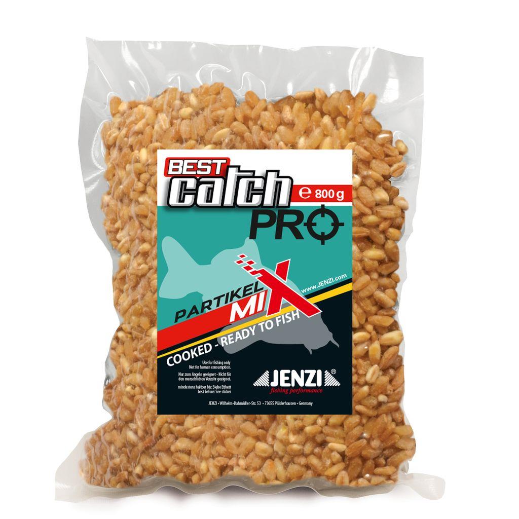 Partikel Weizen-Natur-Mix, 0,80 kg Beutel, gekochte Ready-to-Fish Partikel von JENZI, geeignet zum Grundfutter-Mischen oder als Hakenköder