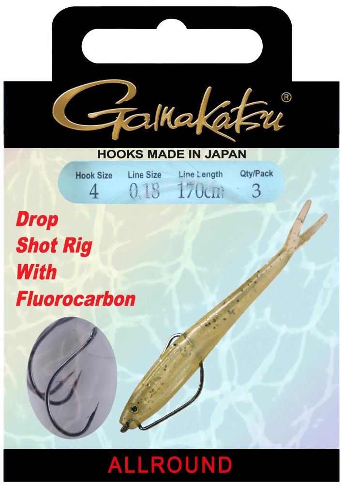 GAMAKATSU Drop Shot Rig 170cm Worm39 Haken  1 / 0,31mm