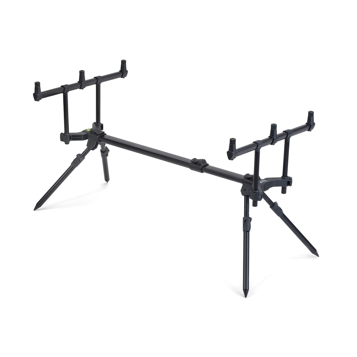 ANACONDA BLAXX PRO Pod Pod: schwarzes, stabiles Bankstick-System mit verstellbarem Beinwinkel, 3/8 Gewinde, 2 x 3er Buzzer Bar, Transporttasche, ausziehbar 65–100 cm, Gewicht ca. 1,4 kg, Saenger Top Tackle GmbH