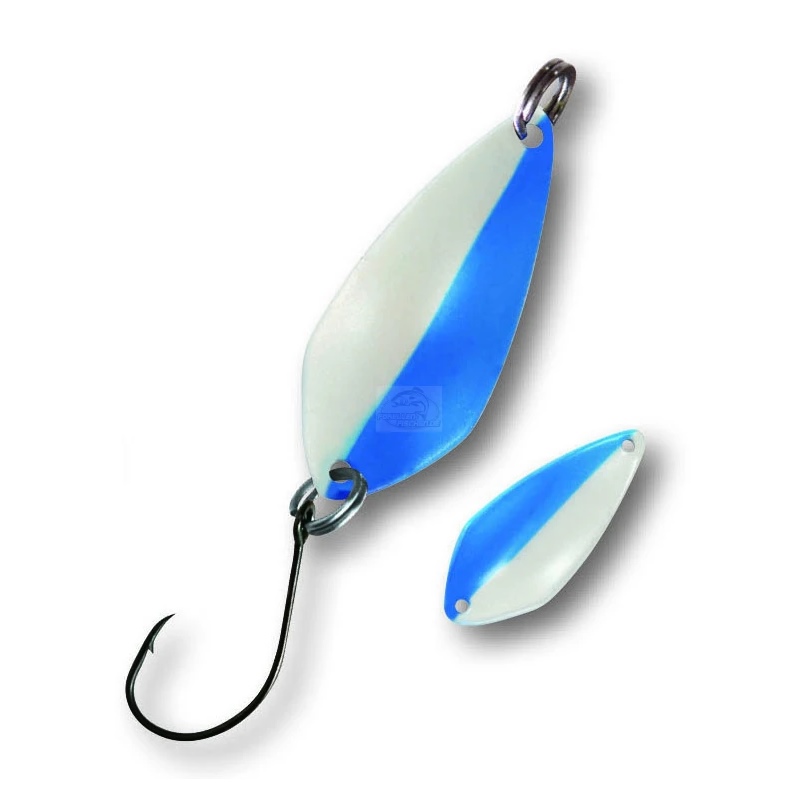 Trout Spoon No.VIII Einzelhaken 3,0 cm 2,7g blau-weiss/blau-weiss