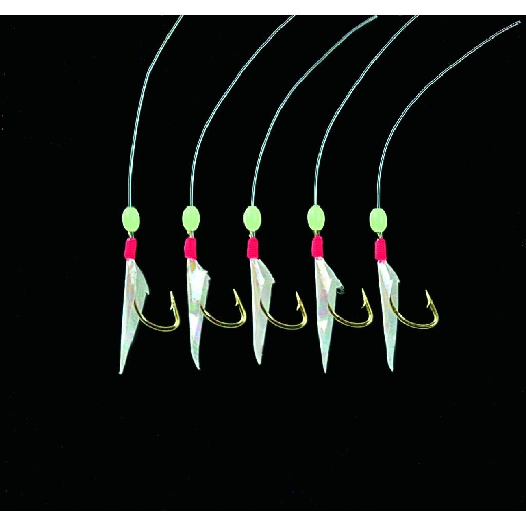 DEGA Herings-Pilk-Vorfach mit grünem Perlenkopf und Haken