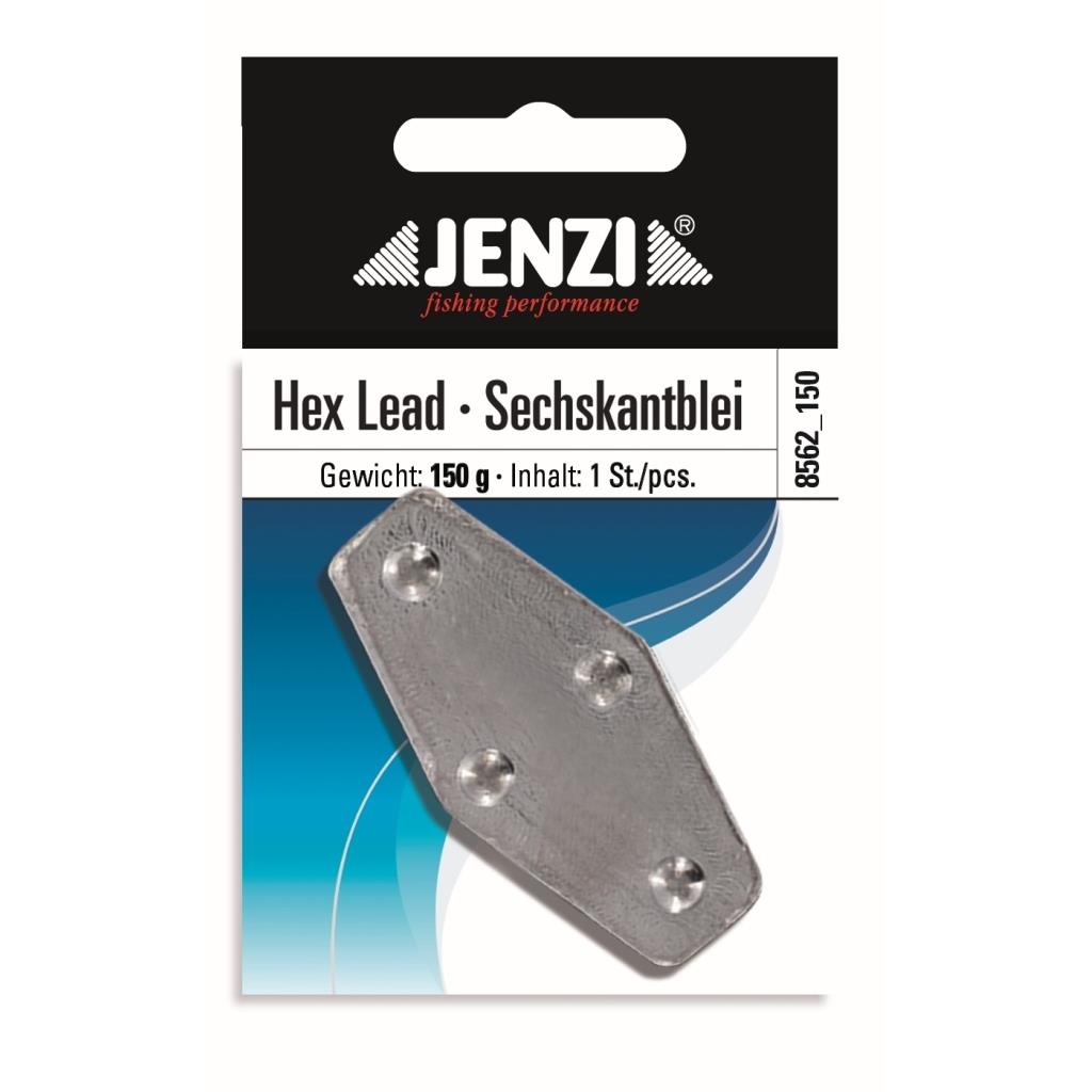Grundblei 150 g, flachkantig, JENZI Hex Lead – 1 Stück