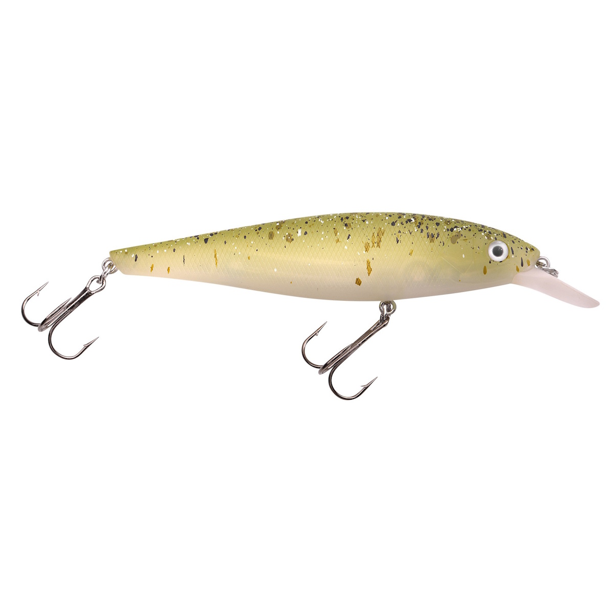 Power Catcher Minnow 100 Splatter, gelb mit Glitter, schwimm