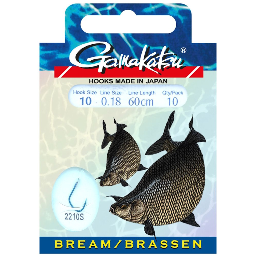 GAMAKATSU Bream River Blau Vorfach 75 cm, Haken Gr. 10