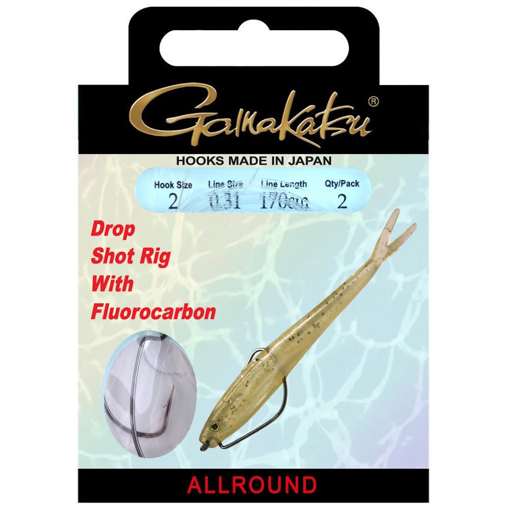 Drop Shot Rig 170cm mit Fluorocarbon-Vorfach und EWG Haken