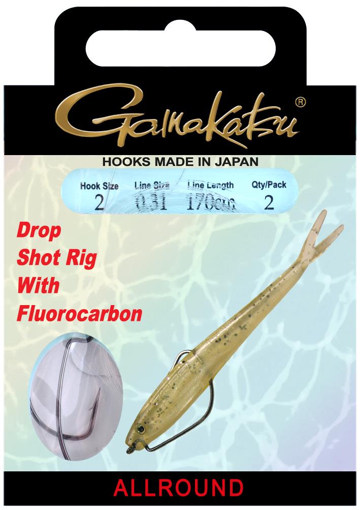 GAMAKATSU Drop Shot Rig 170cm EWG Haken  1/0 / 0,35mm