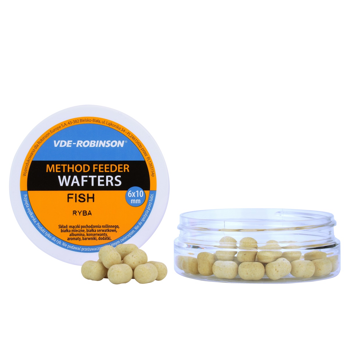 VDE-Robinson Method Feeder  Wafters 5 x 8 mm Fish