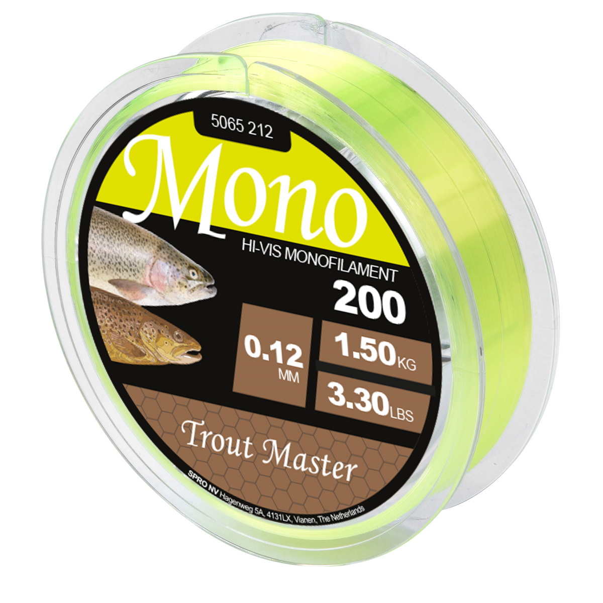 Trout Master Hi-Vis  Mono Chartreuse 200 m Trout Master Hi-Vis  Mono Chartreuse 200 m