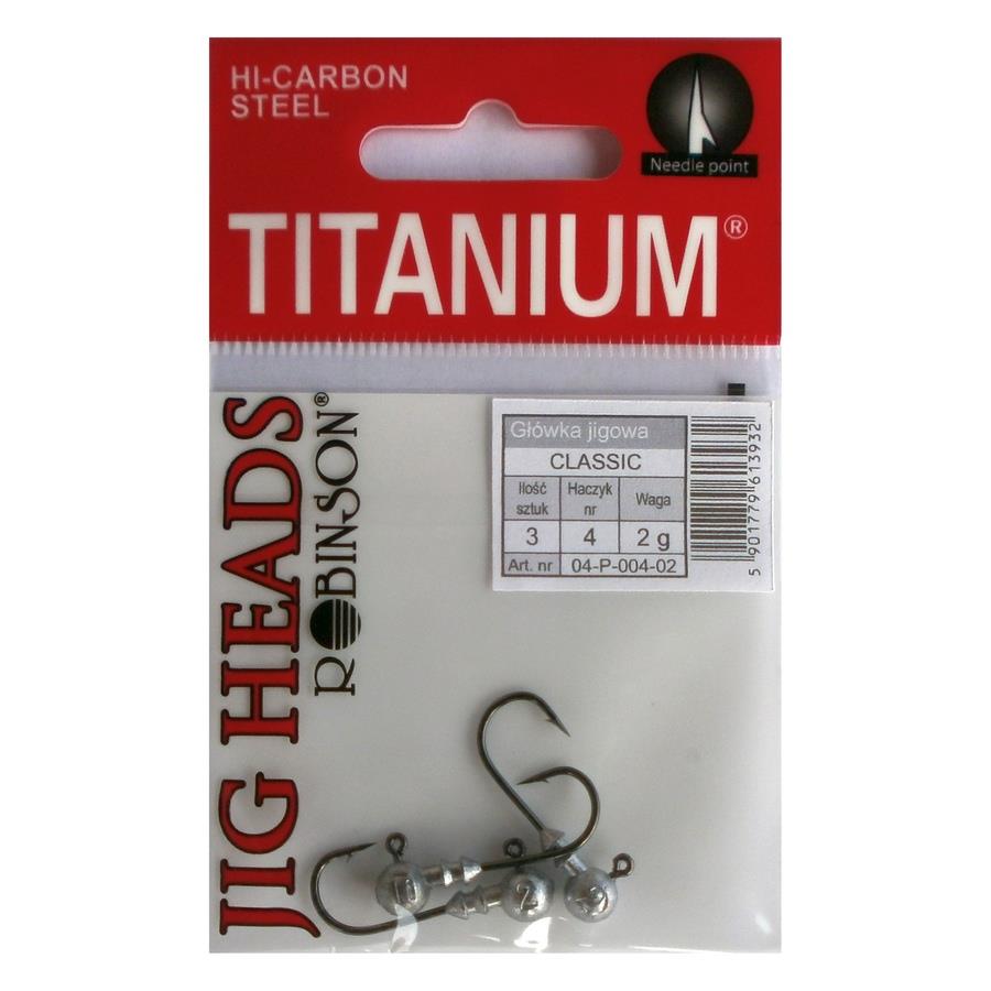Jigkopf Rund Titanium Gr. 4/0,  4g