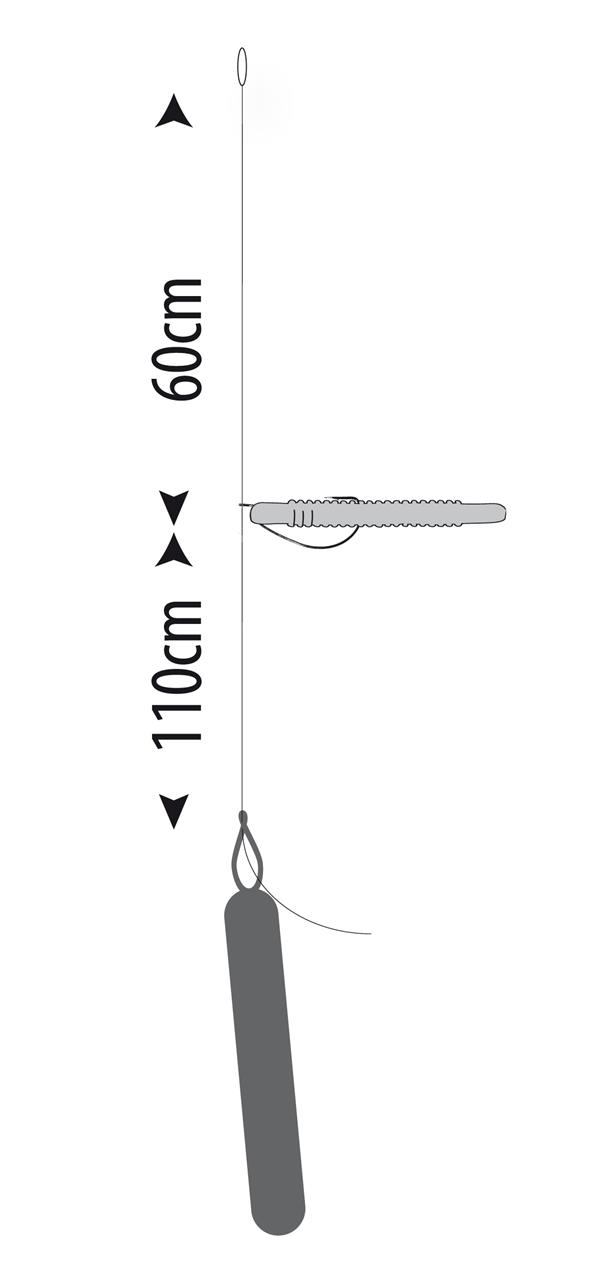 GAMAKATSU Drop Shot Rig 170 cm EWG Haken 1/0