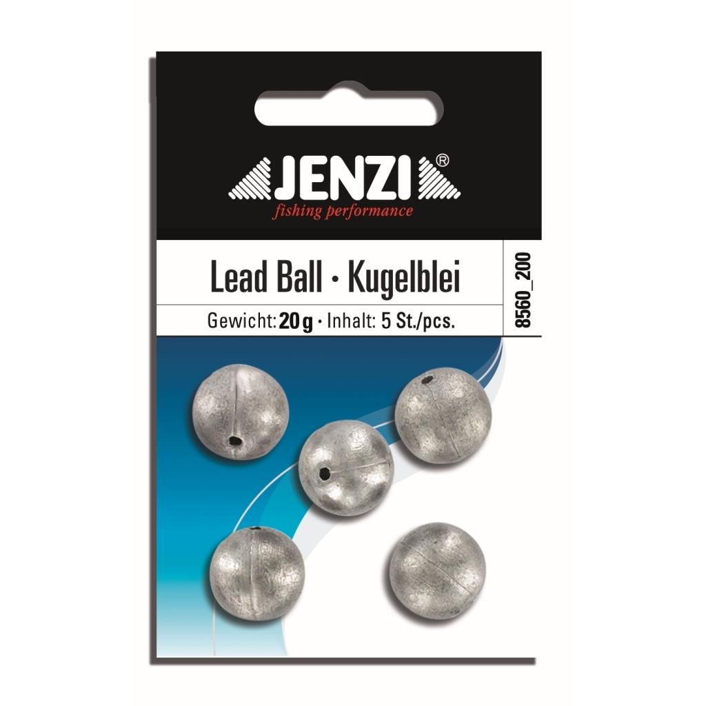Bleikugeln 20 g – Lochblei, 5 Stück, JENZI Lead Ball Kugelbl