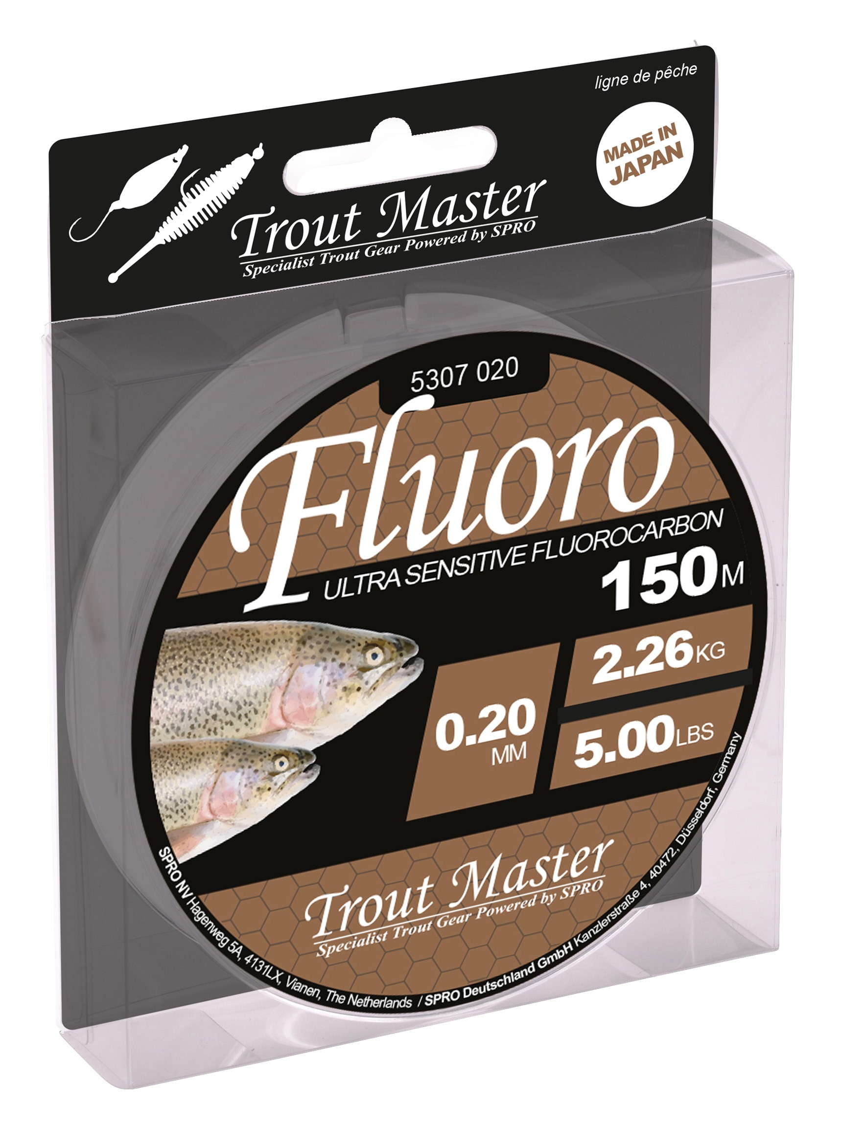 Trout Master Fluoro 150 m 0,20mm / 2,26Kg