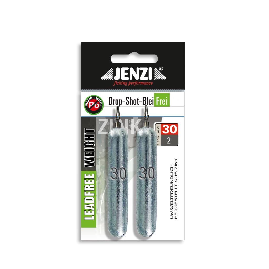 Blei-FREI Drop-Shot 30 g, 2 Stück – Verpackung von JENZI Lea