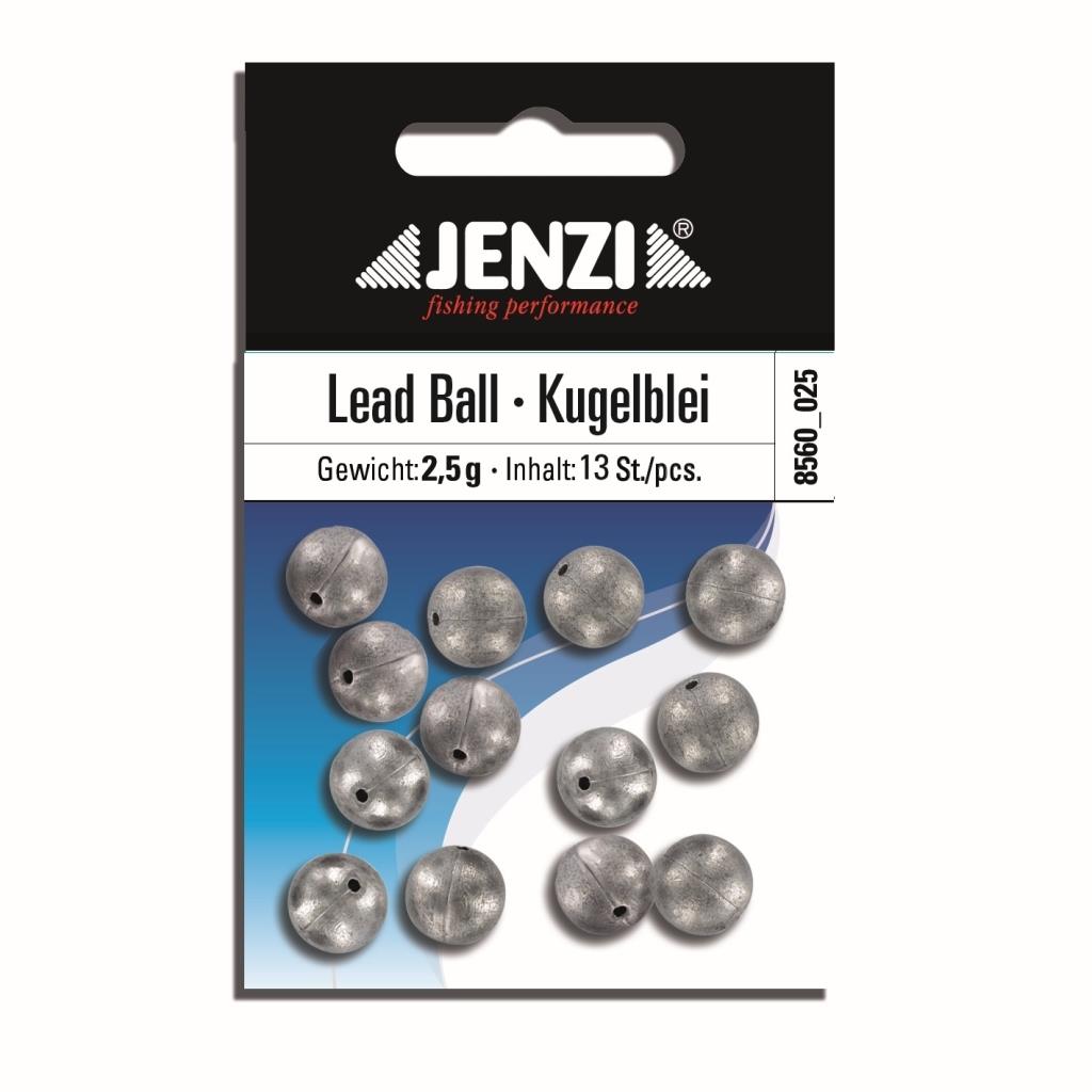 Bleikugeln mit Loch, 2,5 g, 13 Stück, JENZI Lead Ball