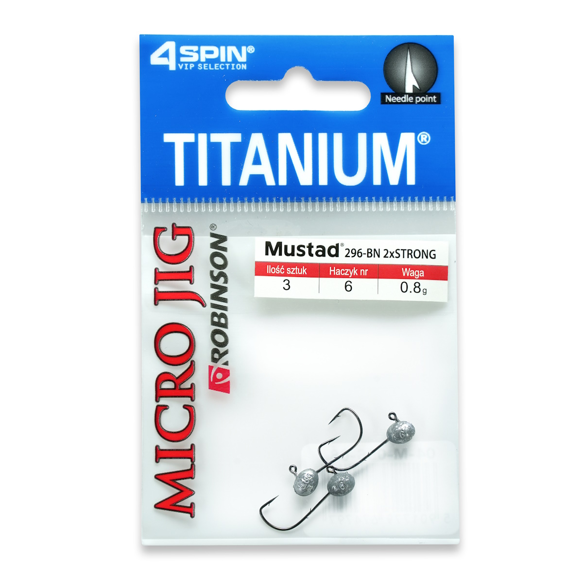 Titanium Micro Jig Gr. 6 – 0,8–3 g, Mustad-Haken