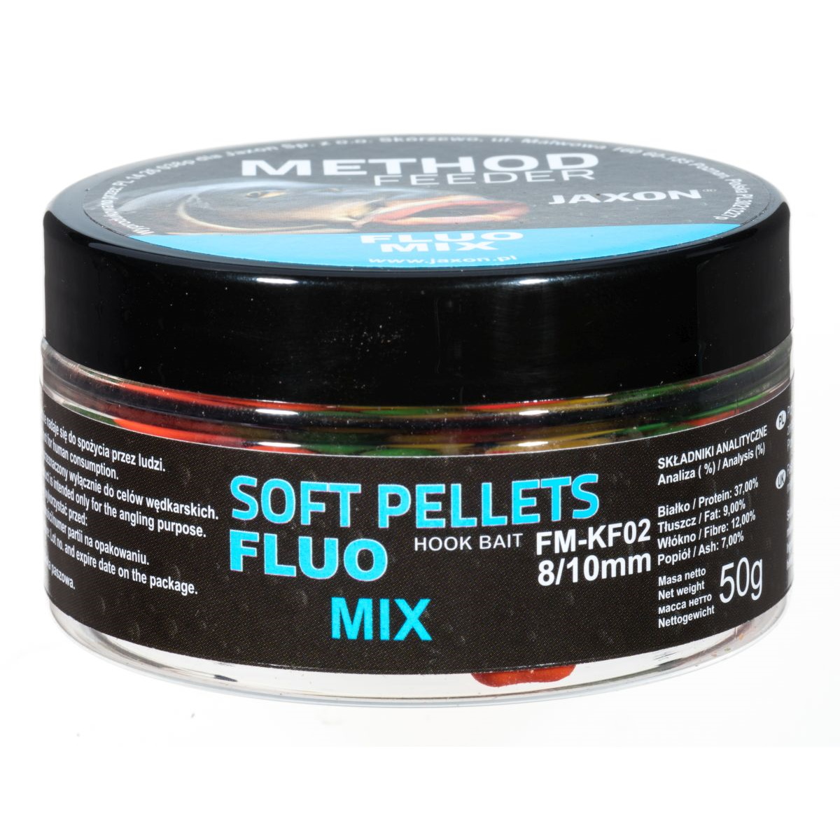 JAXON Method Feeder Soft Pellets Fluo Mix 8/10 mm JAXON Method Feeder Soft Pellets Fluo Mix 8/10 mm