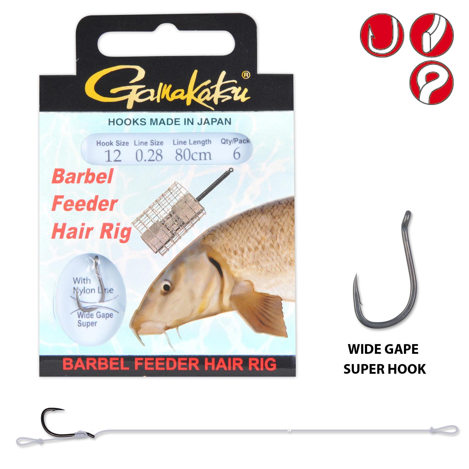 GAMAKATSU Barbel Feeder Hair Rig 80cm 12 / 0,28mm