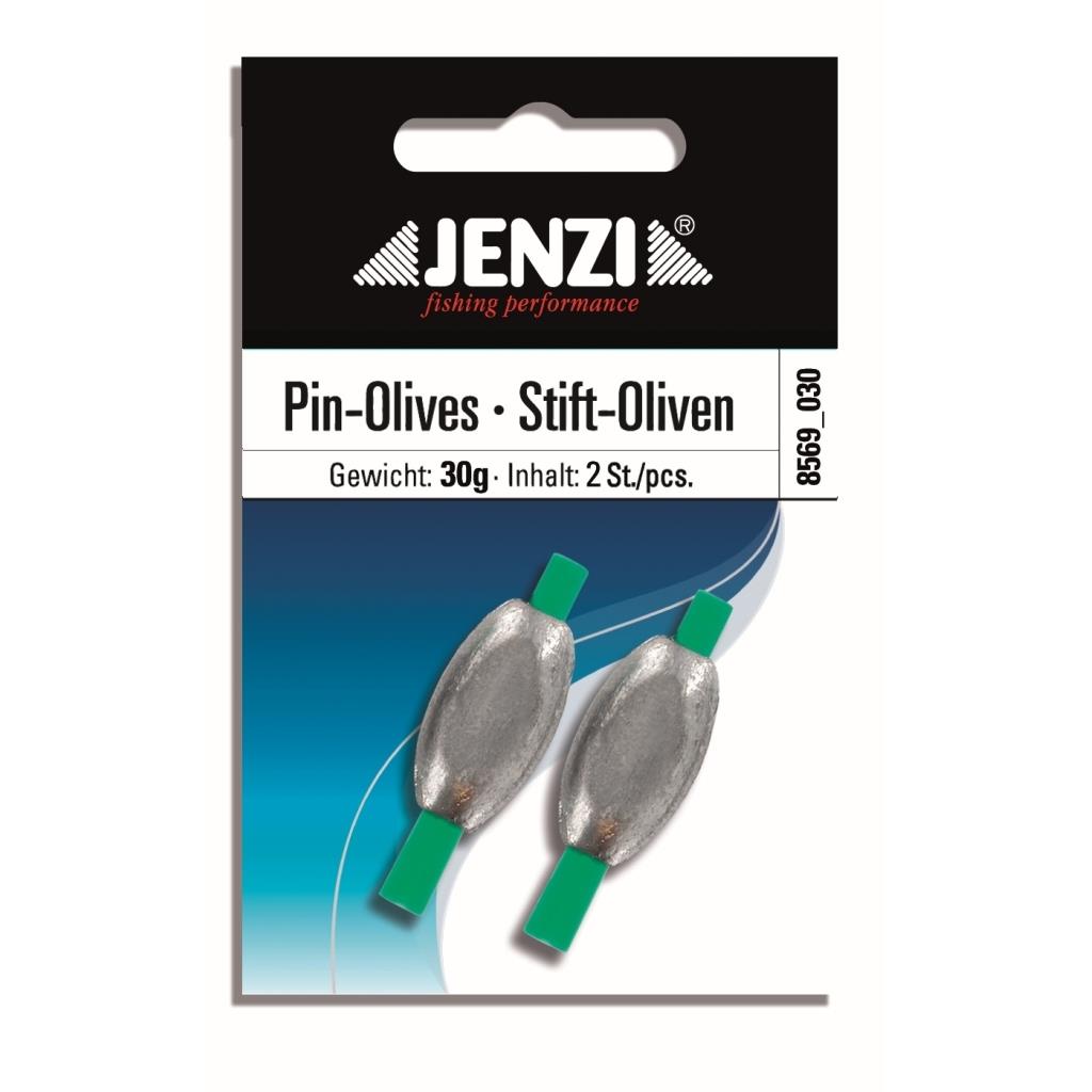 Stift-Oliven 30 g, 2 Stück, JENZI, Bleie für Hauptschnur