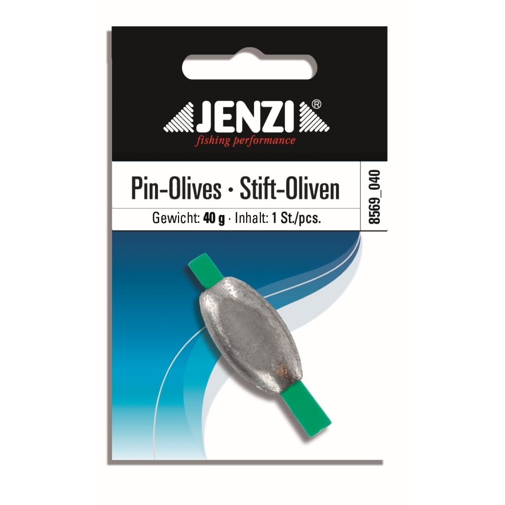 Stiftoliven 40 g, Einzelblei von JENZI mit grünem Steckstift