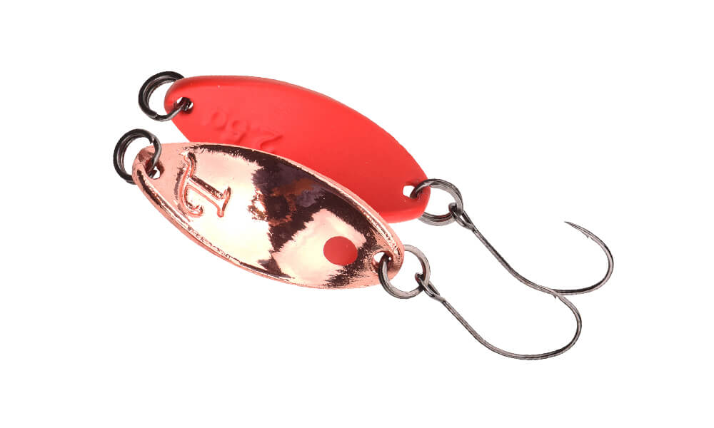 Trout Master Incy Spin Spoon 2,5g mit Einzelhaken Copper/Red
