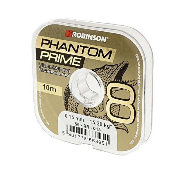 Geflochtene Vorfachspule Phantom Prime 10m 0,10 mm / 9,5 kg