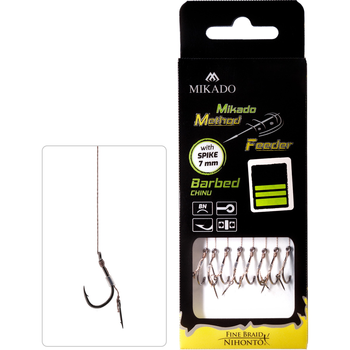 MIKADO Method Feeder Spike Braid Rig 10cm 8/ 0,14mm