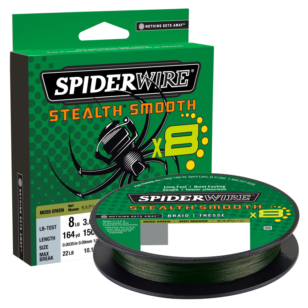Spiderwire Stelath Smooth 8 Green / 150m 0,06 mm / 6,6 kg
